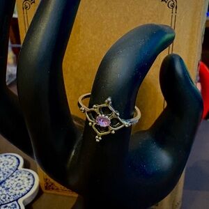 Elegant Purple Rhinestone Ring